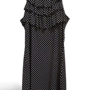 Enfocus Studio Navy and White Polka Dot Dress